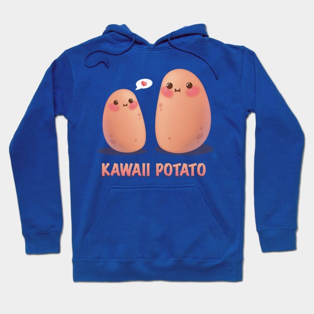 Cute Kawaii Potato Family Hoodie by Irene Koh Studio